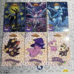 6 Star Holo Umbreon Espeon Glaceon Halloween Card Database Non-TCG Pokemon Peru - Image 1