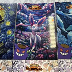 6 Star Holo Umbreon Espeon Glaceon Halloween Card Database Non-TCG Pokemon Peru - Image 3