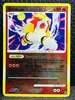 Pokemon Entei TCG Secret Wonders 4/132 Reverse Holo Card MP Condition - Image 1