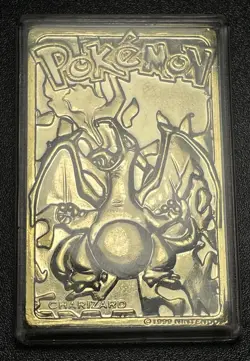 Pokemon 1999 Charizard 23K Gold Plated Trading Card Bar - Burger King Vintage - Image 1