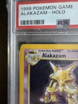 1999 POKEMON BASE SET #1 ALAKAZAM-HOLO PSA 7 - Pokemon Card PSA Graded - Image 3
