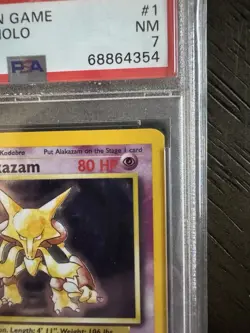 1999 POKEMON BASE SET #1 ALAKAZAM-HOLO PSA 7 - Pokemon Card PSA Graded - Image 4