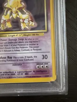 1999 POKEMON BASE SET #1 ALAKAZAM-HOLO PSA 7 - Pokemon Card PSA Graded - Image 5
