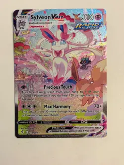 Sylveon VMAX 212/203 Secret Rare Full Art Rapid Strike Holo Pokemon Card - Image 1