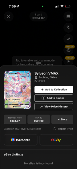 Sylveon VMAX 212/203 Secret Rare Full Art Rapid Strike Holo Pokemon Card - Image 3