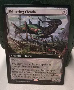 Skittering Cicada - Extended Art CMM NM MTG - Image 1