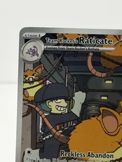 Team Rocket’s Raticate 202/182 IR Destined Rivals Sv10 ILLUSTRATION RARE Pokemon - Image 2