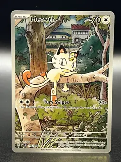 Meowth 106/094 Illustration Rare ME02: Phantasmal Flames Pokemon TCG - NM - Image 1