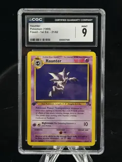 Haunter #21 Non-Holo 1st Edition Fossil 1999 Pokemon CGC 9 👻 - Image 1