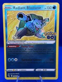 2022 Pokemon Sword & Shield Pokemon GO Radiant Blastoise #018/078 - Image 1