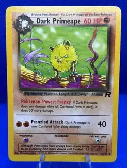 2000 Pokemon Team Rocket Dark Primeape #43/82 - Image 1