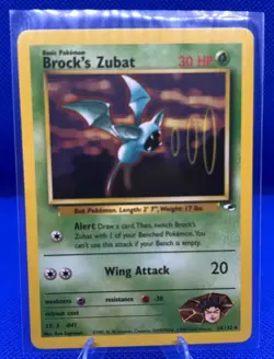 2000 Pokemon Gym Heroes Brock's Zubat #24/132 - Image 1