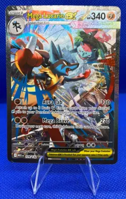 2025 Pokemon Mega Evolution Lucario ex #179/132 Special Illustration Rare - Image 1