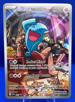 2023-25 Pokemon SV Black Star Promos - SVP EN Team Rocket's Wobbuffet #203 - Image 1