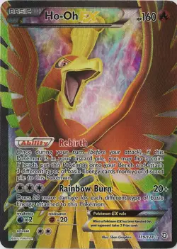 Ho-Oh-EX - 119/124 - Full Art Ultra Rare DMG, English Pokemon Dragons Exalted - Image 1