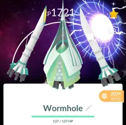 #0797 Shiny Celesteela [Wormhole Background] (Kaskadeur) Pokemon Go [30 day trad - Image 1