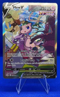 2021 Pokemon Sword & Shield Fusion Strike Mew V #251/264 - Image 1