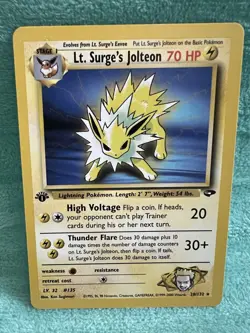 Lt. Surge's Jolteon 28/132 Gym Challenge (1st Edition) Pokemon TCG - Image 2
