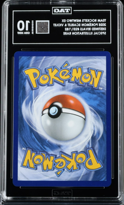 2025 Pokemon Destined Rivals TEAM ROCKETs MEWTWO ex 231/182 SIR GEM MINT TAG 10 - Image 2