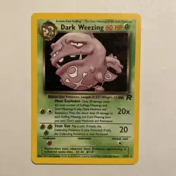 Dark Weezing 14/82 Holo Rare Team Rocket Unlimited WOTC Pokemon TCG Vintage - Image 1