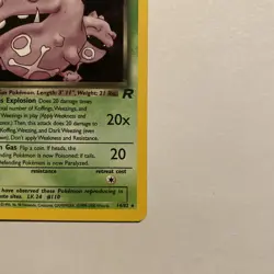 Dark Weezing 14/82 Holo Rare Team Rocket Unlimited WOTC Pokemon TCG Vintage - Image 4