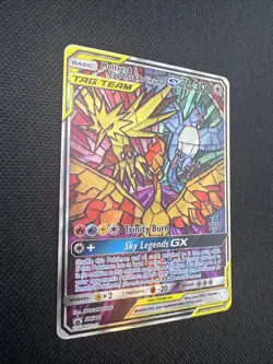 Moltrex Zapdos Articuno GX SM210 Pokemon Hidden Fates Black Star Promo - LP - Image 2