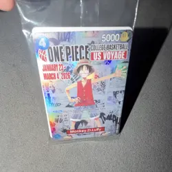 Bandai Namco One Piece CCG Monkey D. Luffy US Voyage Promo Full Art Holo Card - Image 4