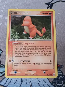 Ditto Charmander 61/113 EX Delta Species 2005 Pokemon Card LP - Image 1
