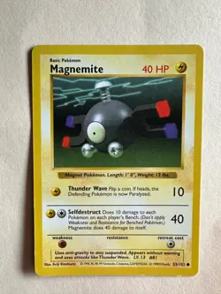 Pokemon Card - Magnemite Base Set (Shadowless) 53/102 Common - Image 1