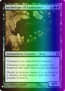 FOIL The List/Mystery Booster Archetype of Endurance MTG Magic Gathering NM/M - Image 1