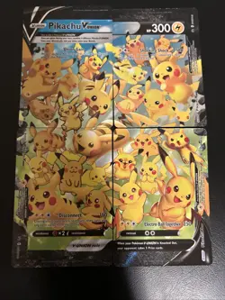 Pikachu V-Union [Set of 4] SWSH: Sword & Shield Promo Cards Holo - Image 1