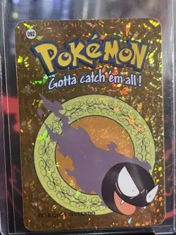 Pokemon Vending Prism Holo Sticker Card Gastly #092 2000 Series CG 8 NM-MT - Image 1