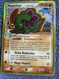 Pokemon Meganium 4/101 EX Dragon Frontiers Delta Species Holo Rare 110 HP 2006 - Image 1