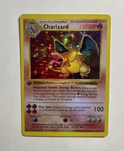 1st Edition Base Set Shadowless Charizard 4/102 CUSTOM REPLICA ART Pokemon MINT - Image 1