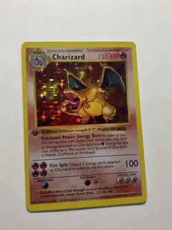 1st Edition Base Set Shadowless Charizard 4/102 CUSTOM REPLICA ART Pokemon MINT - Image 5