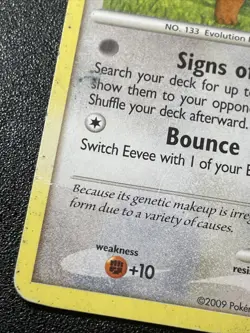 Pokemon TCG Eevee 59/111 Common Platinum Rising Rivals (Heavy Played) - Image 3