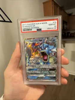 2017 POKEMON SUN & MOON GYRADOS GX CRIMSON INVASION GEM MT 10 - Image 1