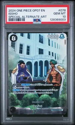 One Piece CCG Issho OP03-078 Special Alt Art Parallel Holo PSA 10 Gem Mint 2024 - Image 1