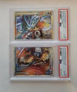 POKEMON 2010 2 CARD SET (VERY RARE) SUICUNE & ENTEI LGND. (EX-MT) PSA 6 - Image 1