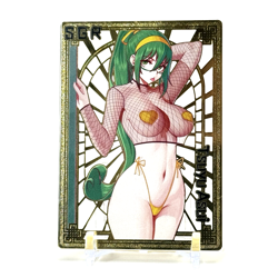 Goddess Story: Tsuyu Asui Non Serial Anime Waifu CCG Metal Trading Card - Image 1