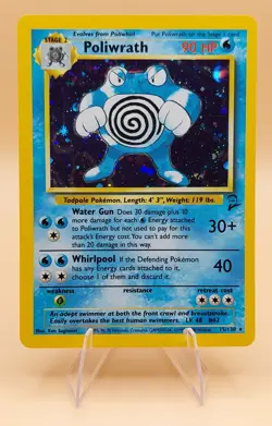 Poliwrath Base Set 2 Holo Rare No. 15/130 Pokemon Card - 2000 - Image 1