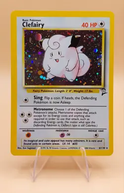 Clefairy Base Set 2 Holo Rare No. 6/130 Pokemon Card - 2000 - Image 1
