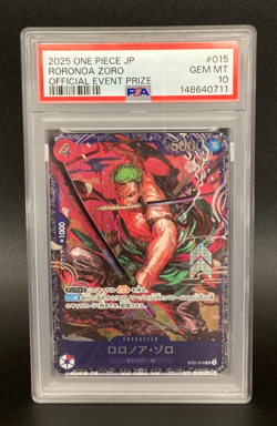 PSA 10 ONE PIECE Card Zoro ST21-015 Flagship Battle 2025 Top 8 Prize Japanese - Image 1