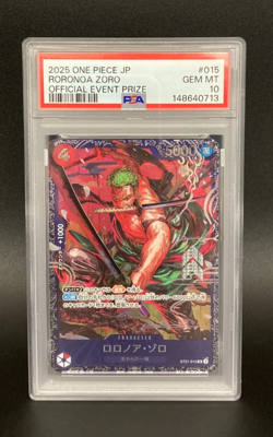 PSA 10 ONE PIECE Card Zoro ST21-015 Flagship Battle 2025 Top 8 Prize Japanese - Image 1