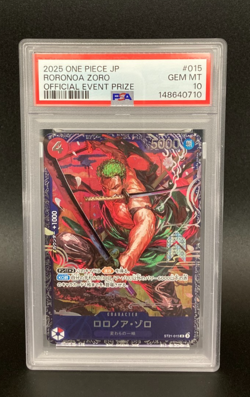 PSA 10 ONE PIECE Card Zoro ST21-015 Flagship Battle 2025 Top 8 Prize Japanese - Image 1