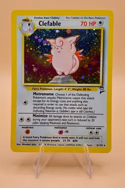Clefable Base Set 2 Holo Rare No. 5/130 Pokemon Card - 2000 - Image 1