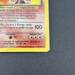 1999 Holo Rare Charizard 4/102 Base Set Pokemon TCG Card - Image 2