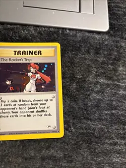 Pokemon TCG the Rockets Trap Holo Rare Gym Heroes 19/132 Swirl MP - Image 5