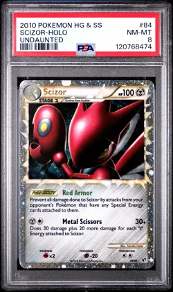 2010 POKEMON UNDAUNTED SCIZOR PRIME #84 ULTRA RARE PSA 8 NM-MINT #120768474 - Image 1
