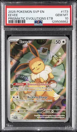 2025 POKEMON SVP EN-SV BLACK STAR PROMO #173 EEVEE PSA 10 - Image 1